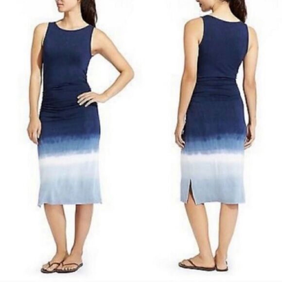 ATHLETA Blue Ombré Midi Dress Size XS - Picture 1 of 11
